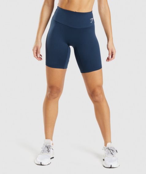 Women's Gymshark Training Cycling Shorts Navy | CA A01D73